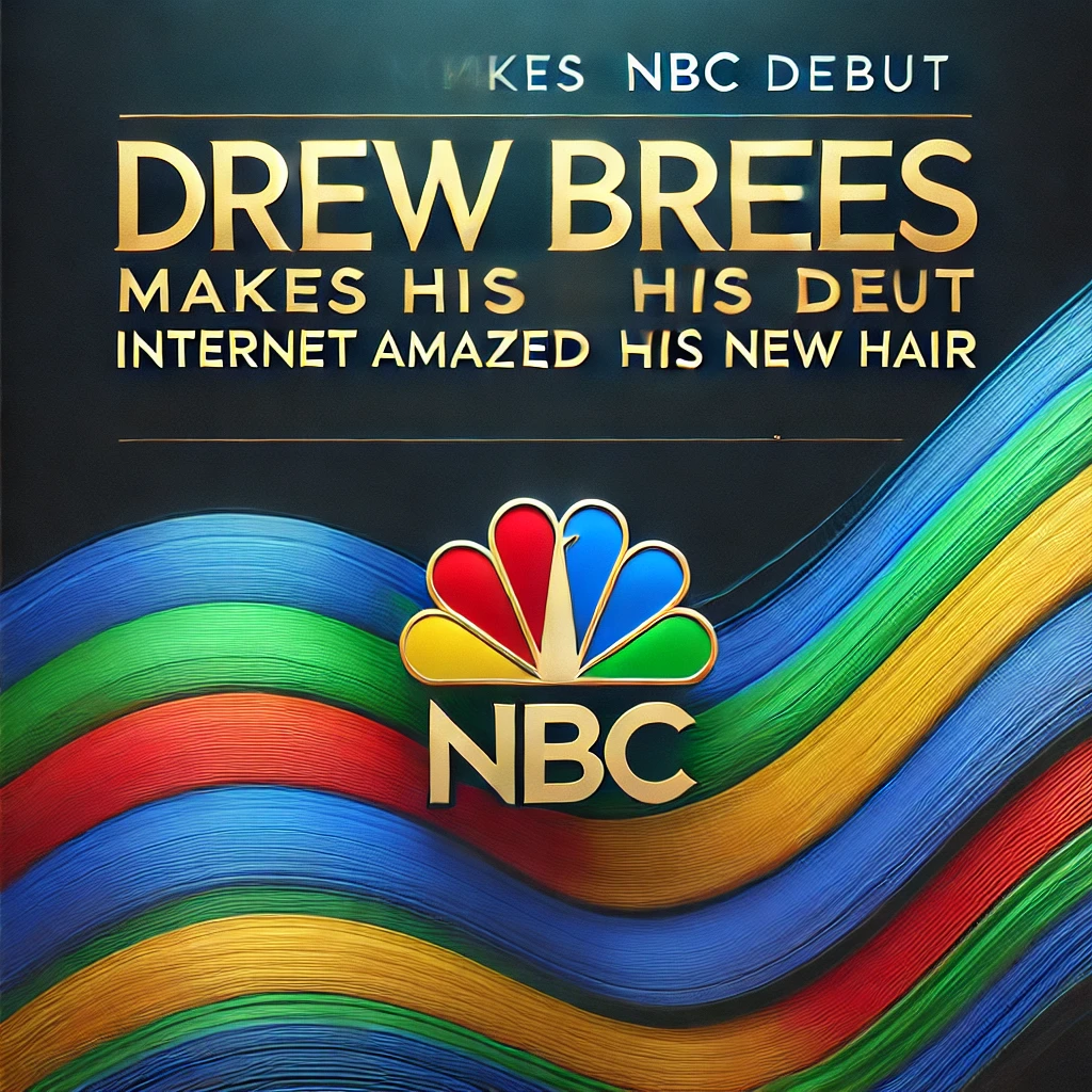 drew brees makes his nbc debut, internet amazed by his new hair